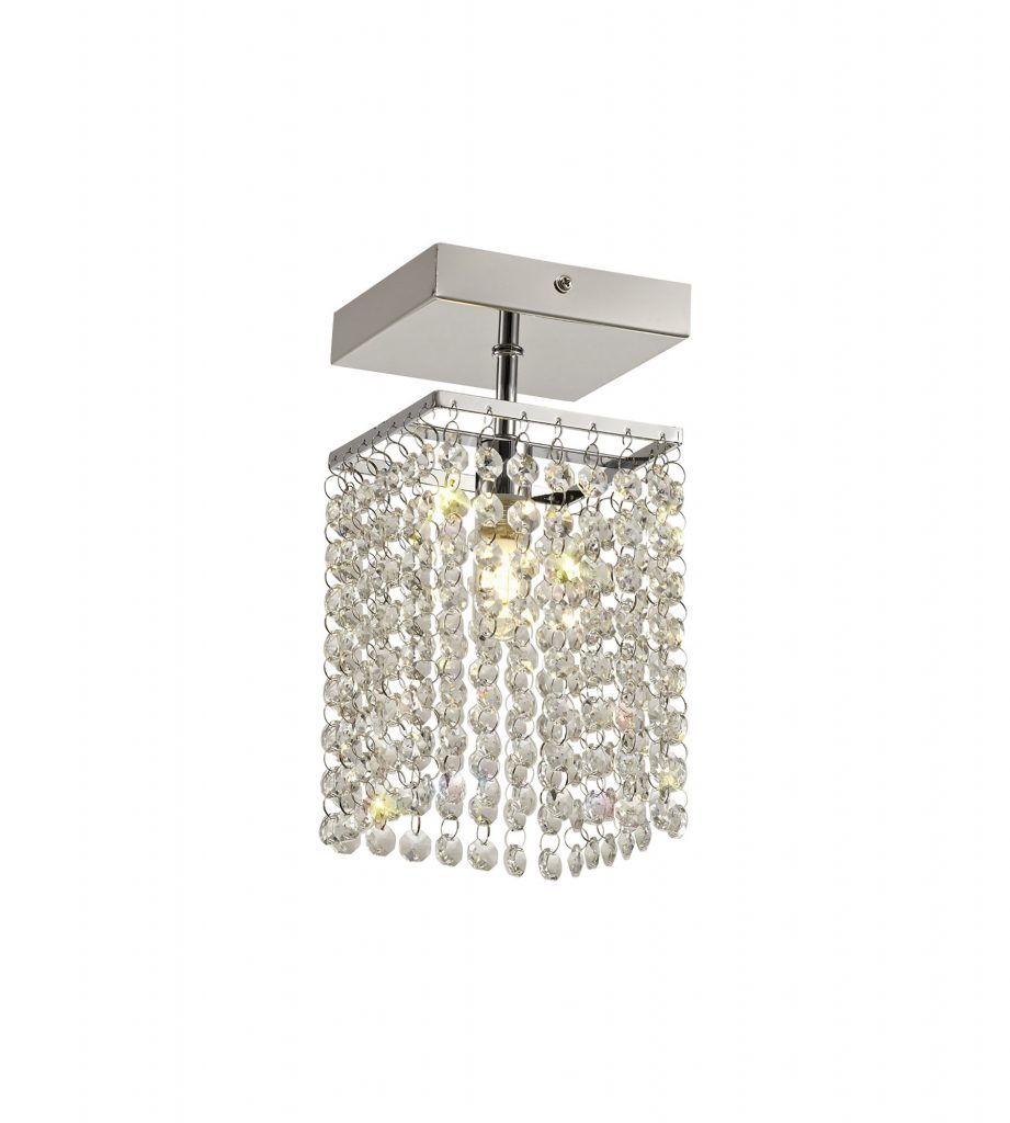 Sophia IP44 small Crystal Ceiling Light Polished Chrome
