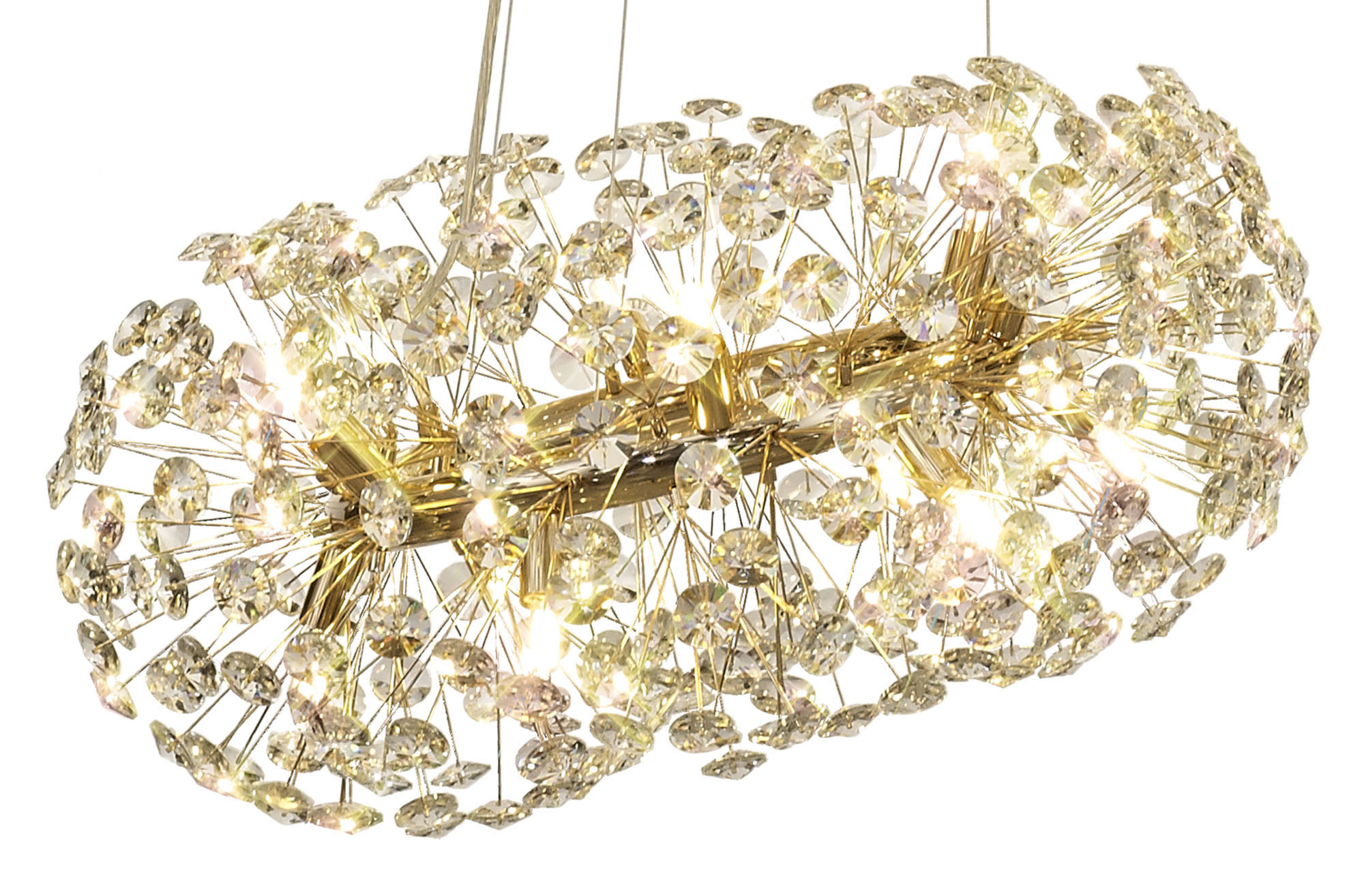 3001012 Belle 74 Light French Gold/Crystal Stairway Light - Image 5