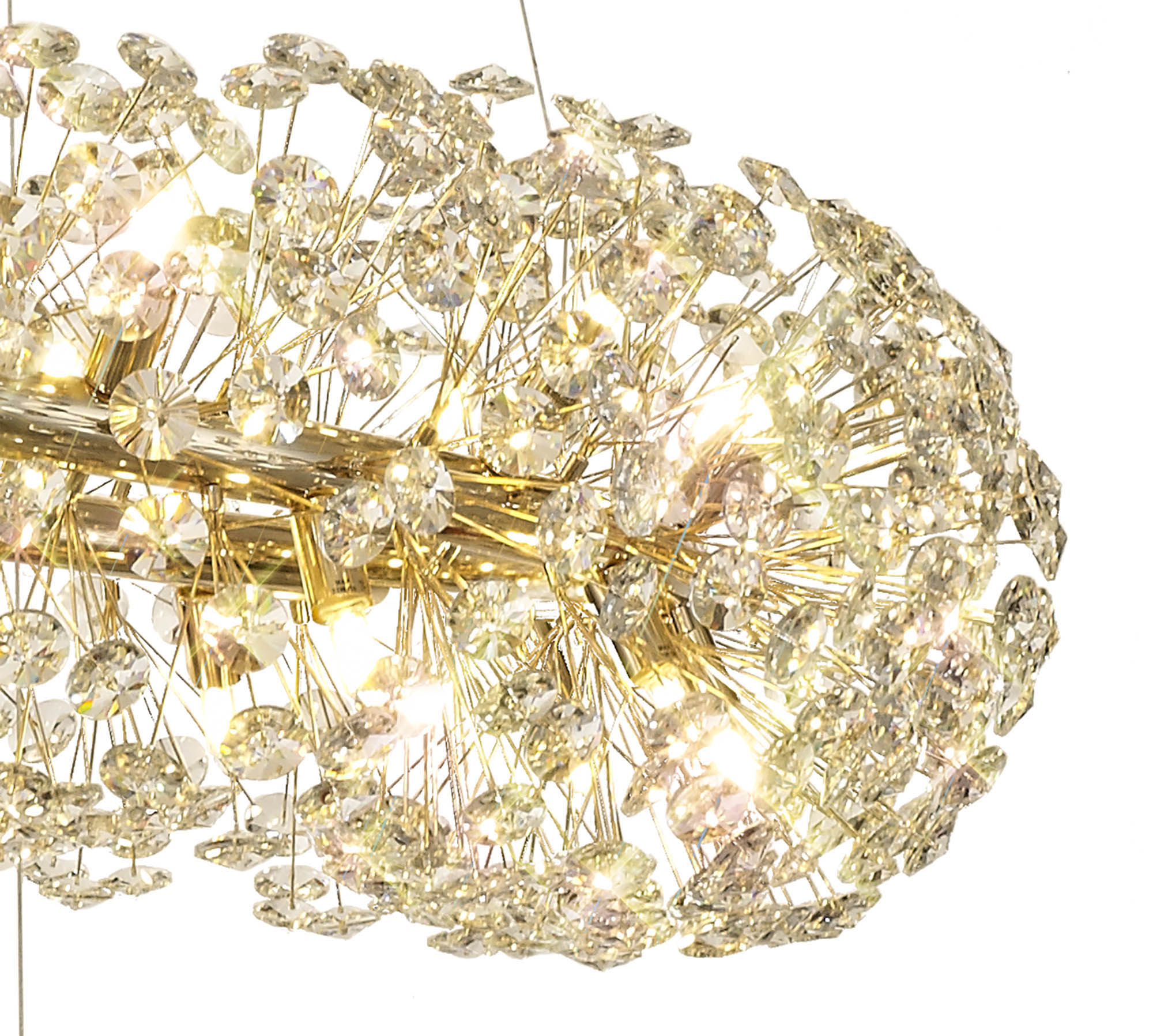 3001012 Belle 74 Light French Gold/Crystal Stairway Light - Image 4
