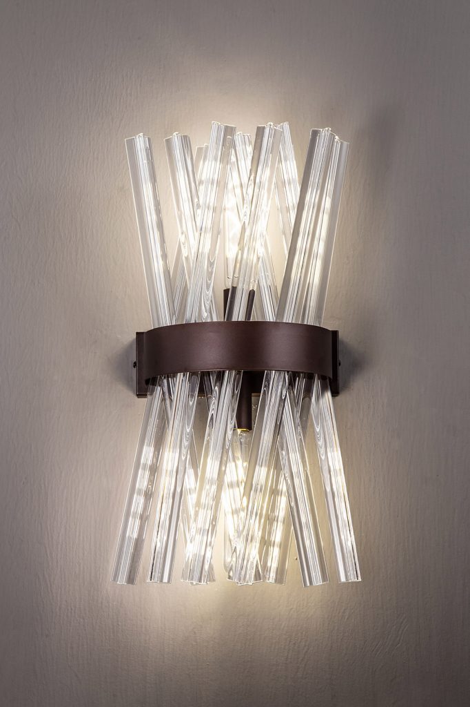 Bronze Wall Light Clear Glass | Modern Wall Lights