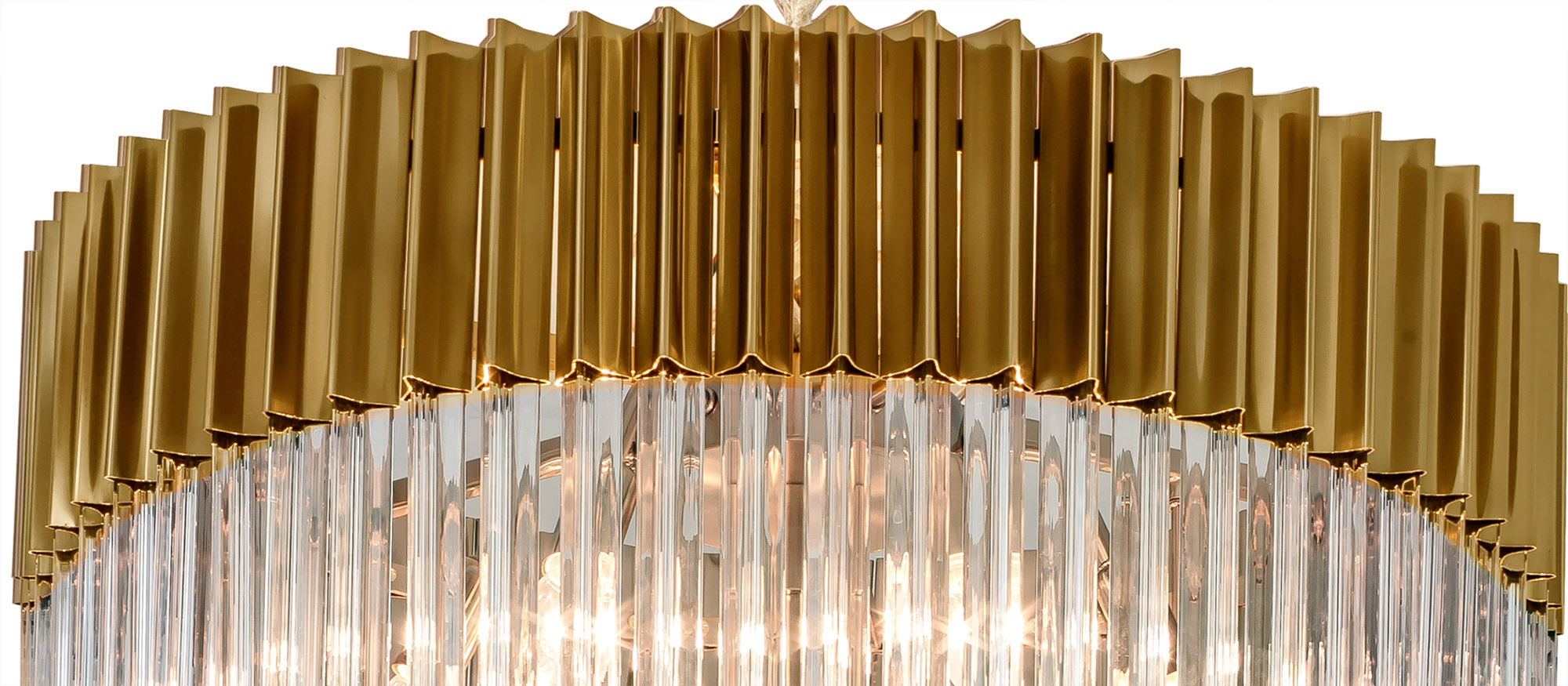 3001291 Shard 23 Light 5 Teir Brass/Glass Pendant - Image 3