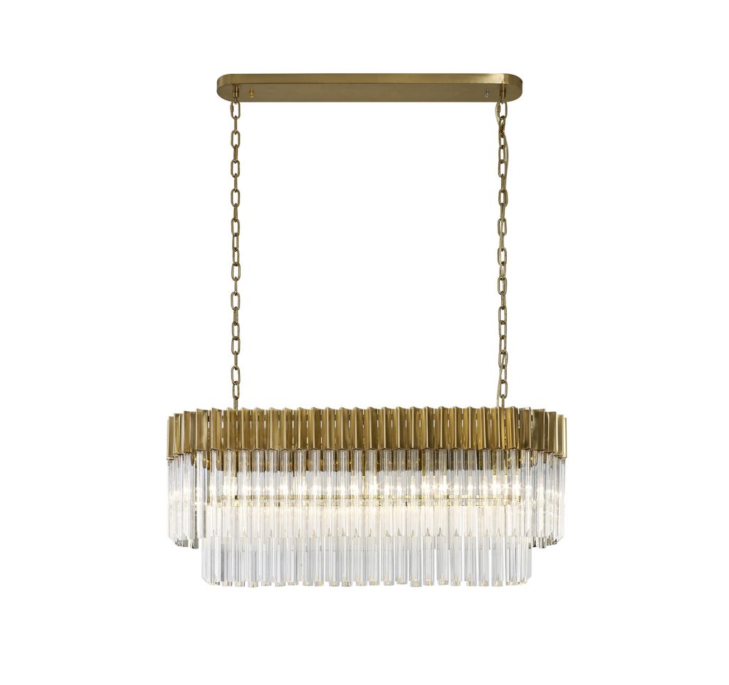Kitchen Island Pendant Light | Oblong Crystal Pendant 3001311