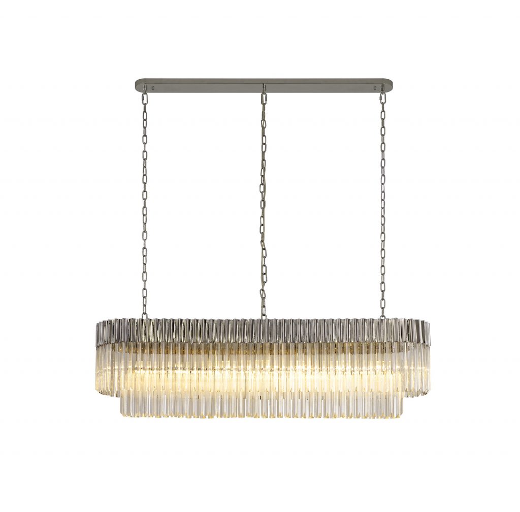 Kitchen Island Pendant | Rectangular Pendant Chrome Pendant