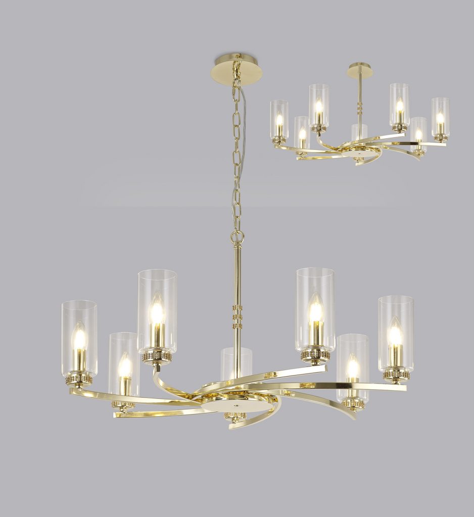 Marla 7 Light Ceiling Light Polished Gold