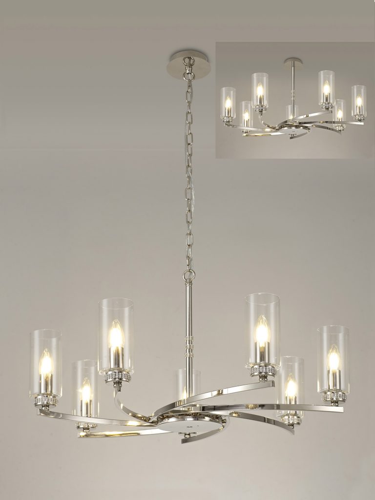 Marla 7 Light Ceiling Light Polished Nickel