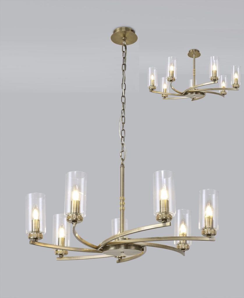 3001523 Marla 7 light Ceiling Light Antique Brass