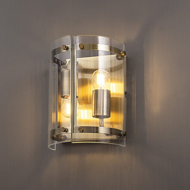 3001781 Maddison 2 Light Wall Light Antique Brass