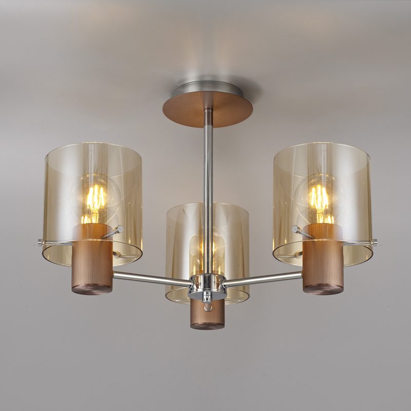 Modern Ceiling Light | Mocha 3 Light Ceiling Light