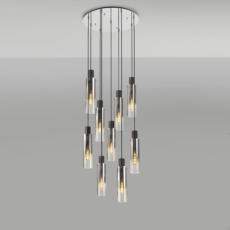 Stairwell Feature Lighting | Modern 3metre spiral pendant