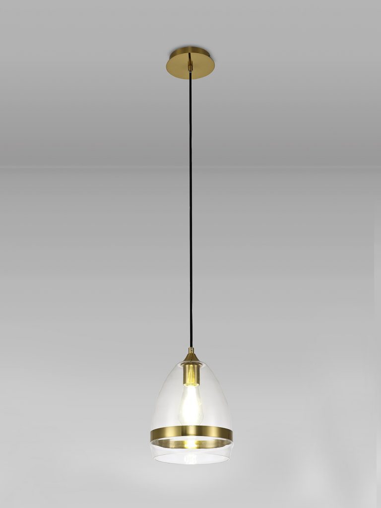 Kitchen Island Pendant Lights | Glass Pendant Antique Brass 