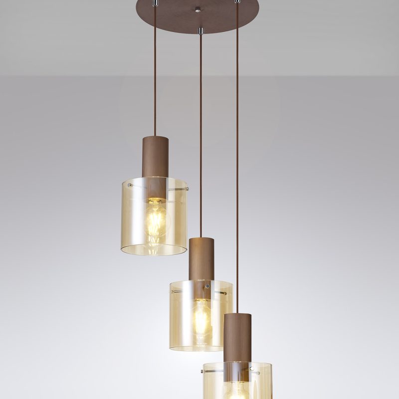 Stairwell Pendant Light | 3lt Circular Pendant Light