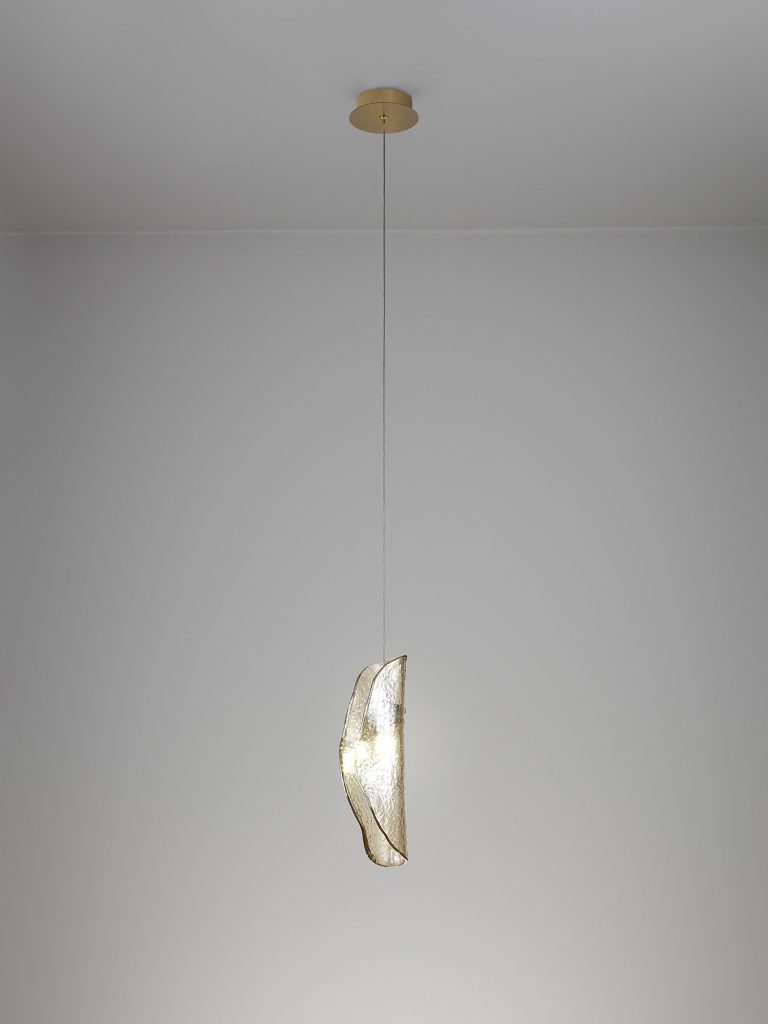 Kitchen Island Pendant Lights | Scroll Glass Ceiling Pendant