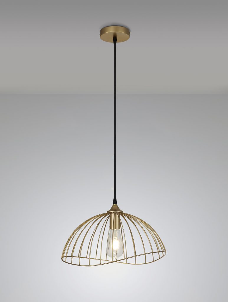 Dome Wire Pendant Gold | Gold Pendant Lights