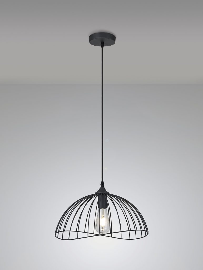 Dome Wire Pendant Graphite | Single Pendant Lights