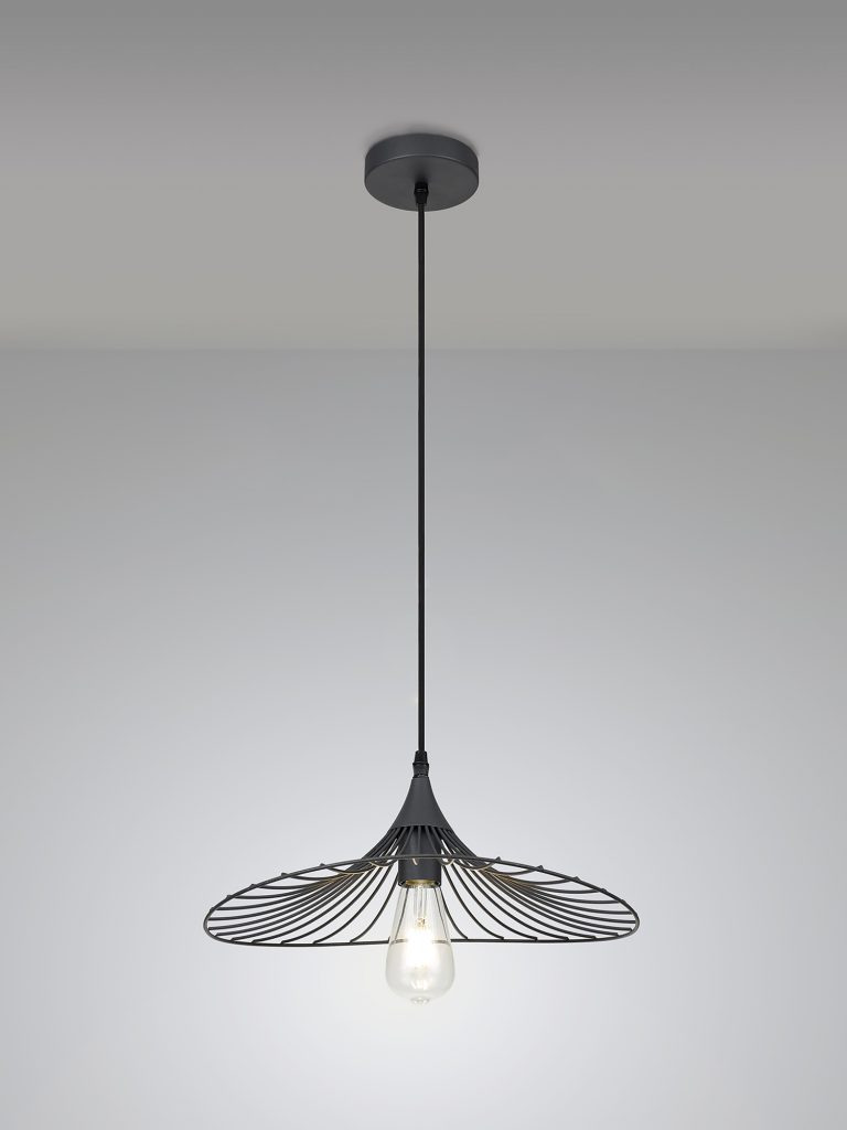 Shallow Wire Cage Pendant | Single Pendant Lights