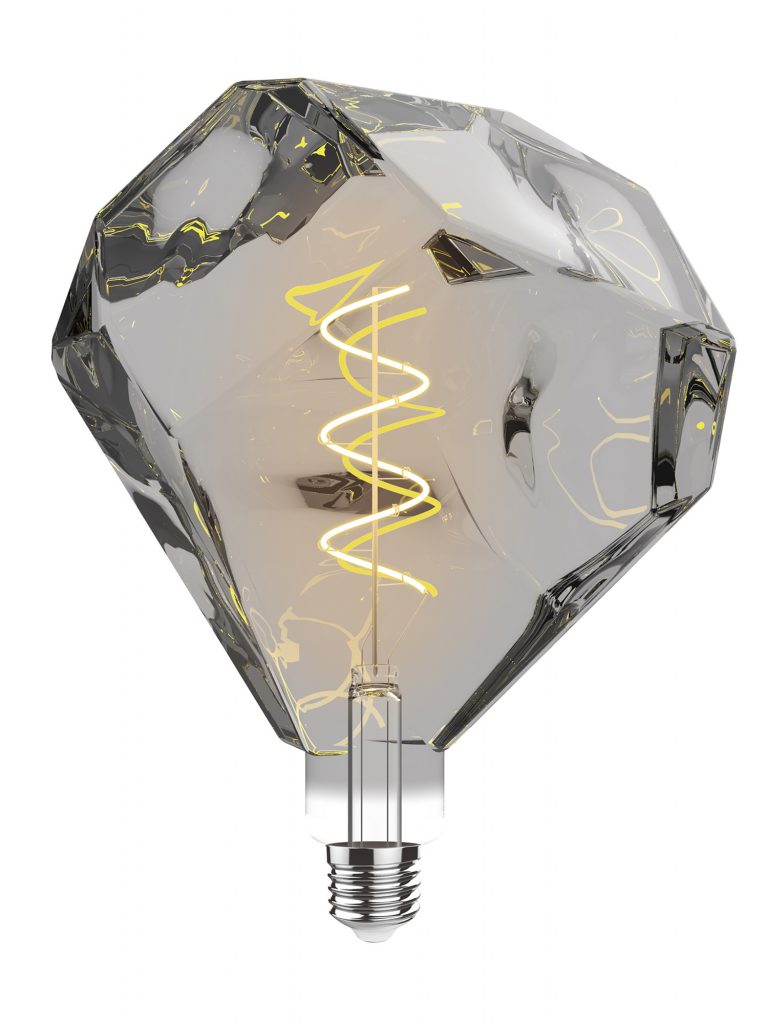 Rock smoked LED bulb