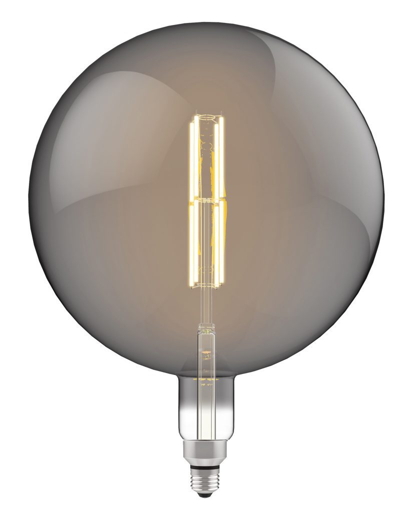XL LED Globe smoked glass