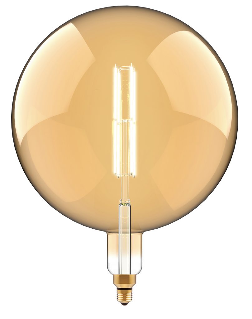 ES 4w XL LED Globe Amber glass