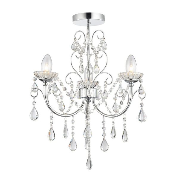 Tia 3 Light IP44 Bathroom Chandelier