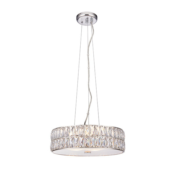 Kitchen Island Pendant Light | Round 5Lt Crystal Pendant
