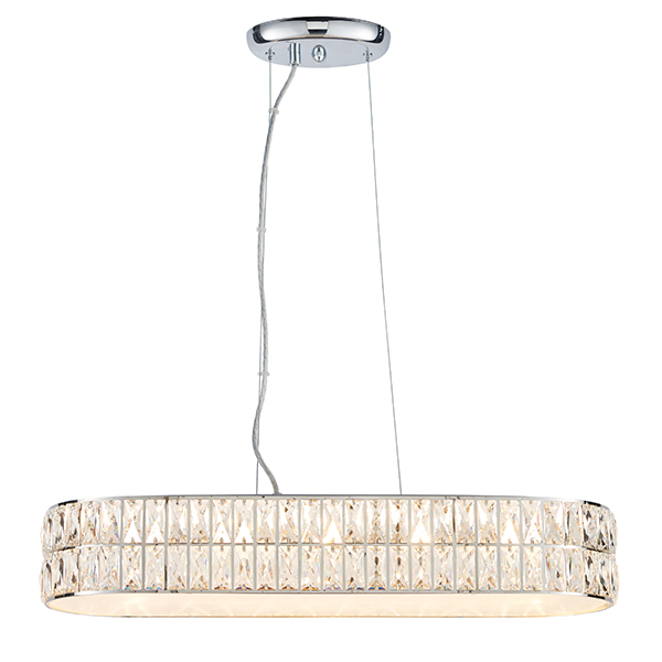 Kitchen Island Pendant Light | Vienna 5lt Crystal Pendant