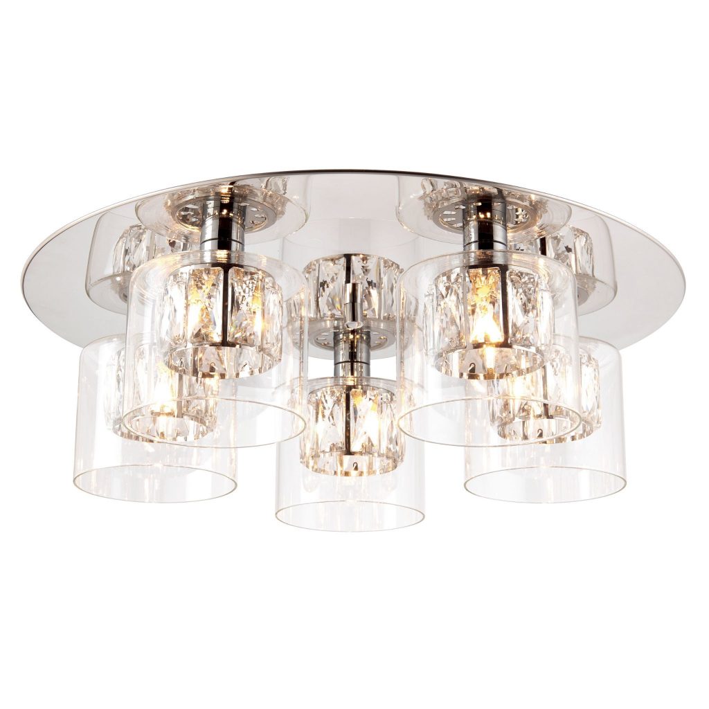3176517 Vienna Flush 5 Light Ceiling Light Chrome