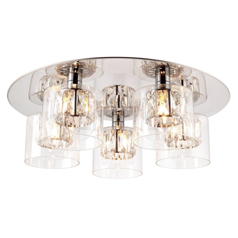 3176517 Vienna Flush 5 Light Ceiling Light Chrome