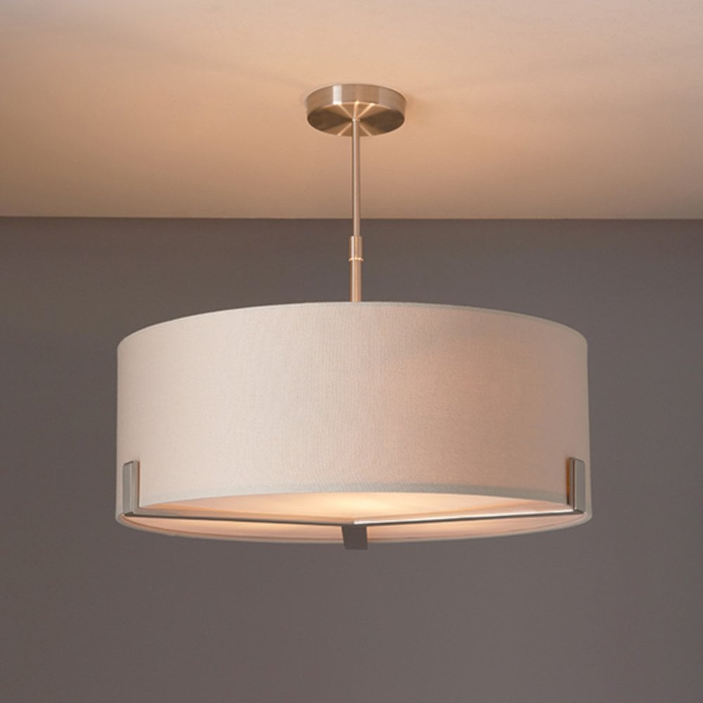 Modern Ceiling Pendant | 3lt Satin Nickel Pendant