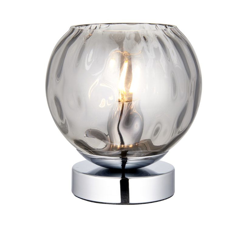 Globe Chrome Table Lamp | Modern Glass Table Lamp