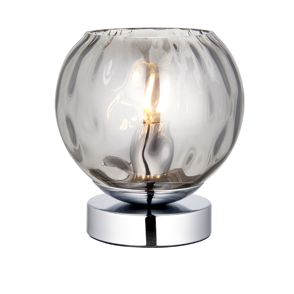 Globe Chrome Table Lamp | Modern Glass Table Lamp