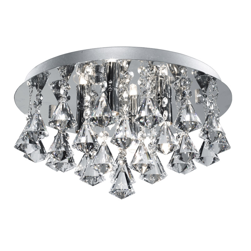 Diamond 4 Light flush Crystal flush