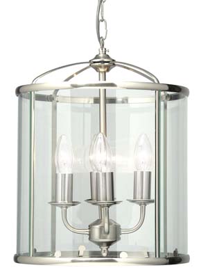 O553514 AC Satin Chrome Ceiling Lantern