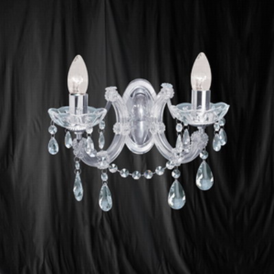 913992 Maria 2 Light Wall Light Chrome/Glass