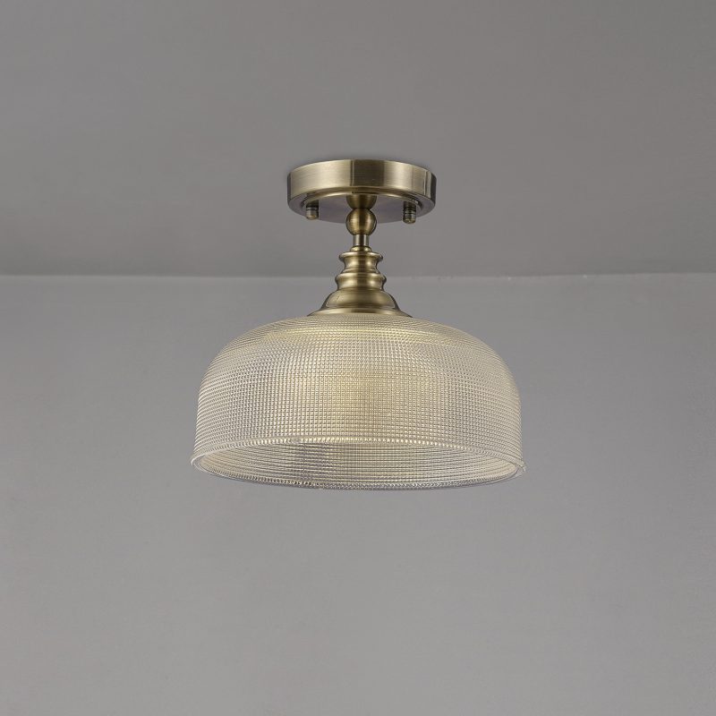 Antique Brass Ceiling Light | Sherborne Flush Ceiling Light