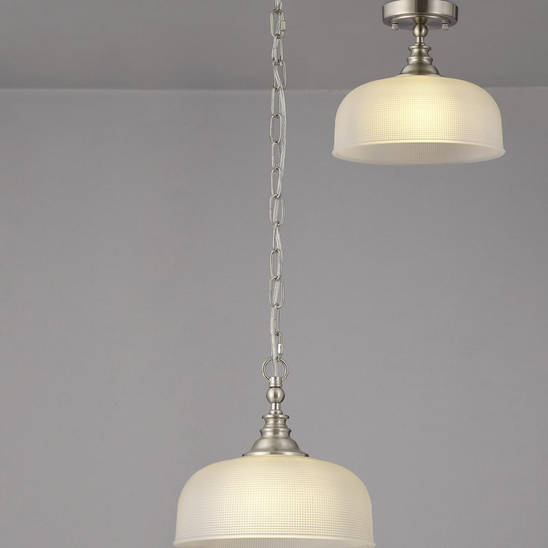 Kitchen Island Pendant Lights | Bistro Satin Nickel Pendant