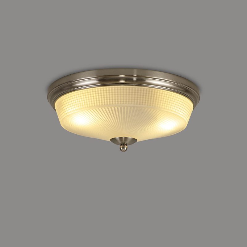 Satin Nickel Ceiling Light | Satin Nickel 2lt Flush