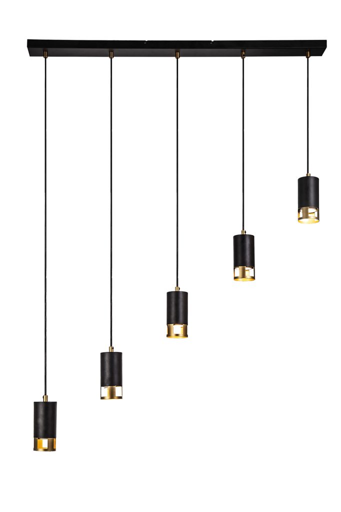 Kitchen Island Pendant Light | Black Gold Bar Pendant
