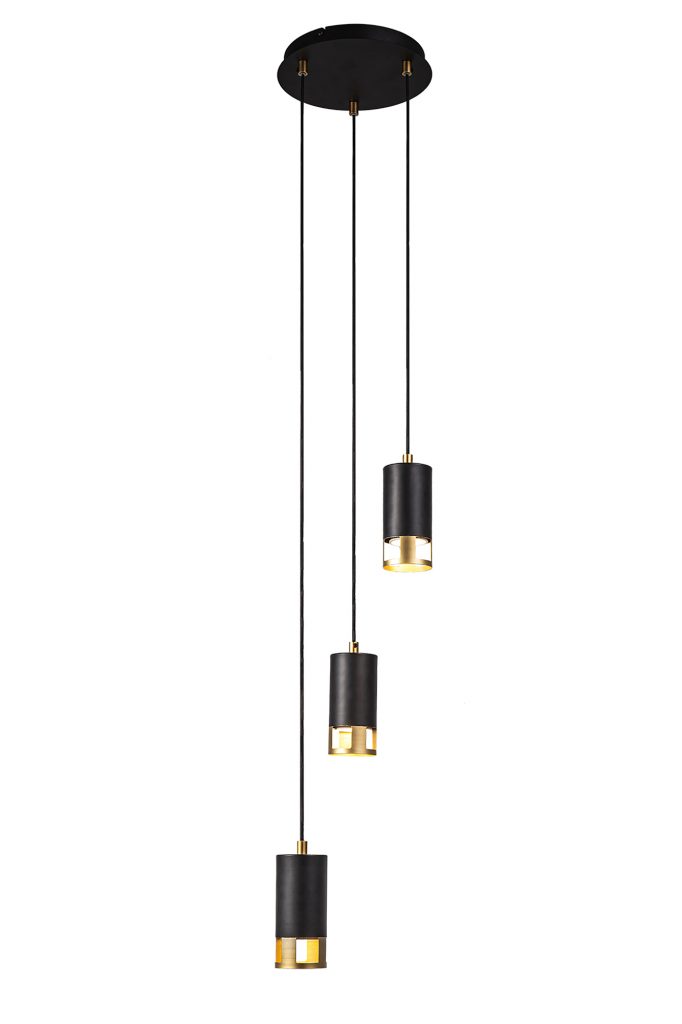 Black and Gold Multi Pendant | Spiral Pendant Light