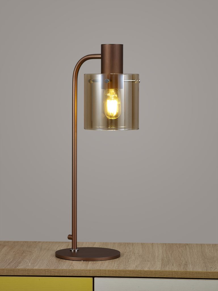 Amber Glass Table Lamp | Modern Table Lamps