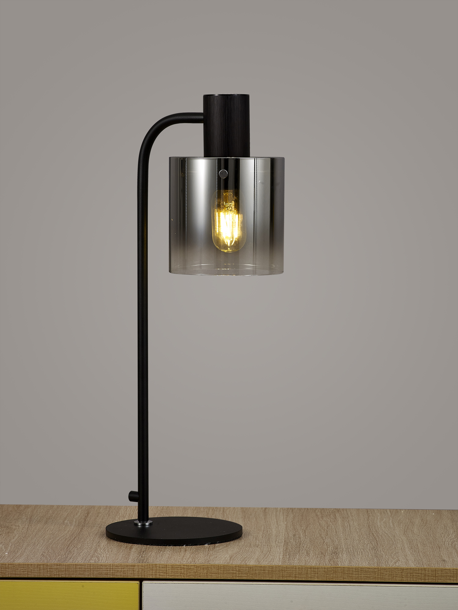 Black Smoked Glass Table Lamp | Modern table lamps