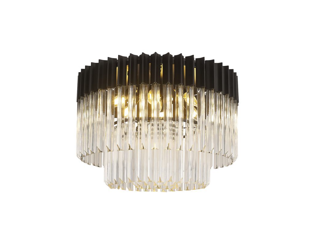 Matt Black Chandelier Light | 60cm Matt Black Chandelier