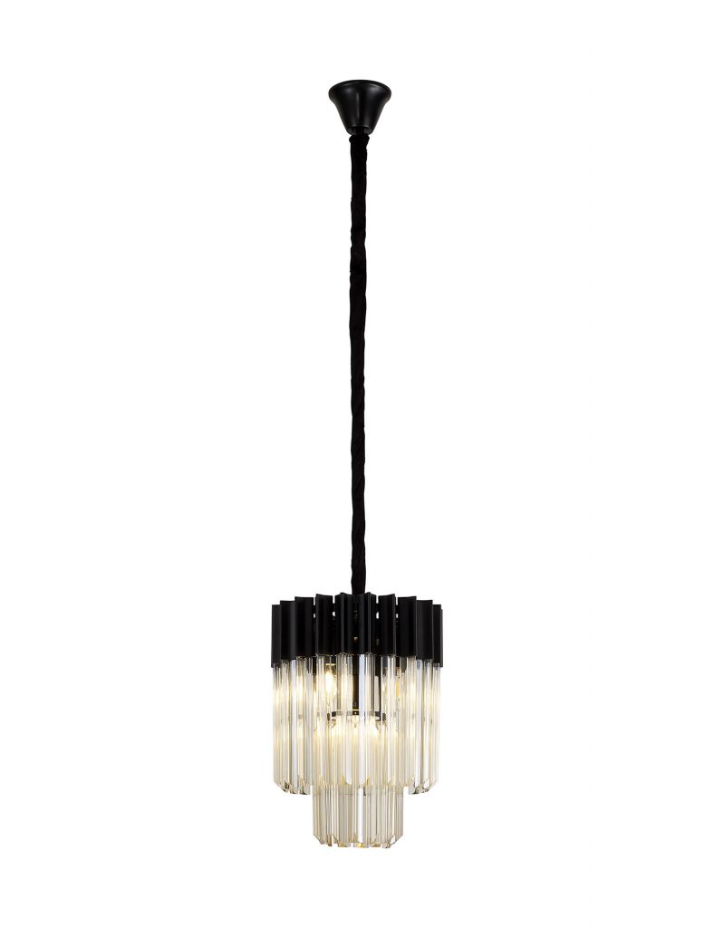 Crystal Ceiling Pendant | Black Crystal Ceiling Pendant