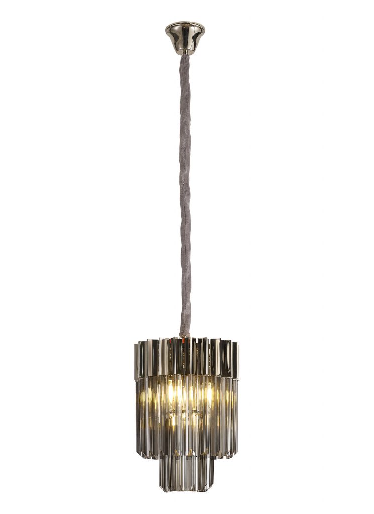 Crystal Ceiling Pendant | Polished Nickel Crystal Pendant
