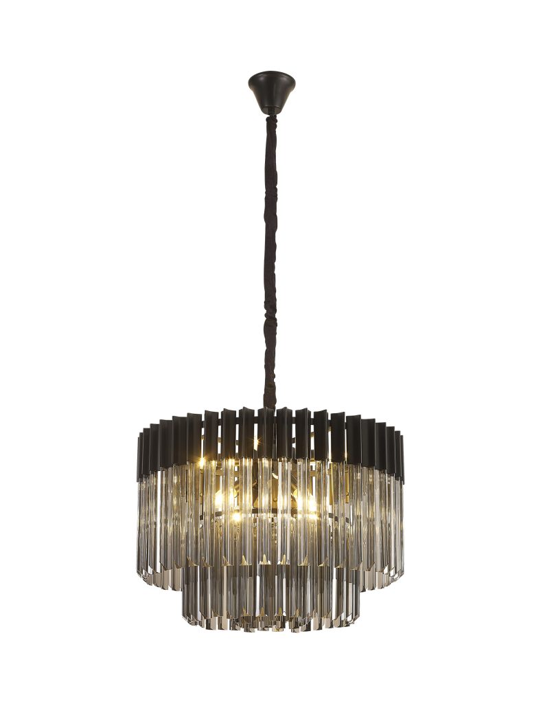 Modern Chandelier Pendant | 60cm Matt Black Pendant
