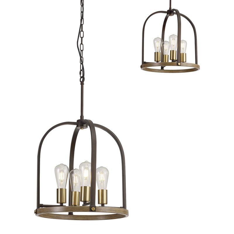 4 Light Lantern Light Antique Bronze