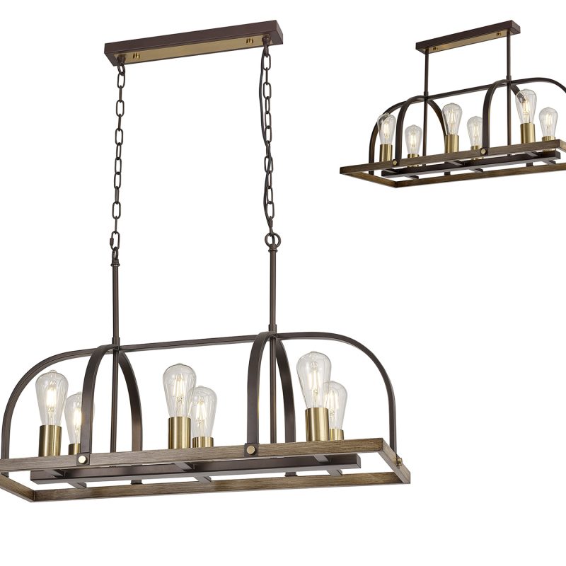 Kitchen Island Pendant Light | Antique Bronze Lantern Pendant