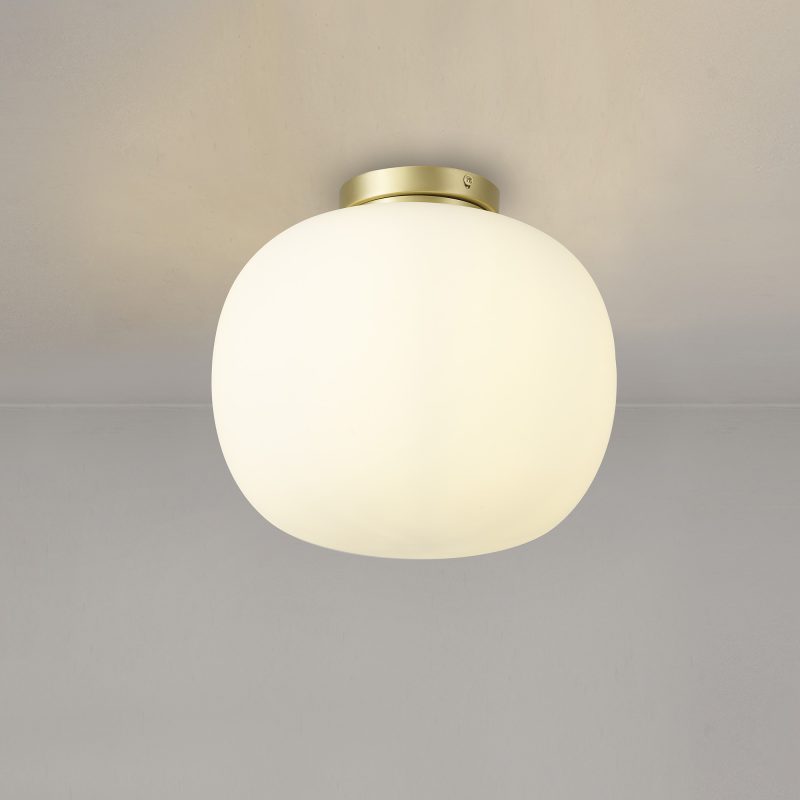 Flush Ceiling Light | Satin Gold Ceiling Light