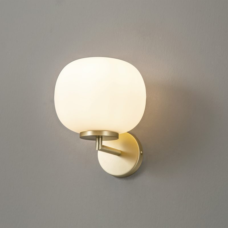 400989 Shell 1 Light Satin Gold Wall Light