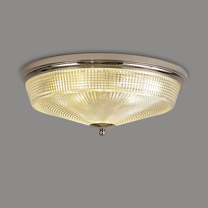 Flush Ceiling Light | 3lt Flush Ceiling Nickel