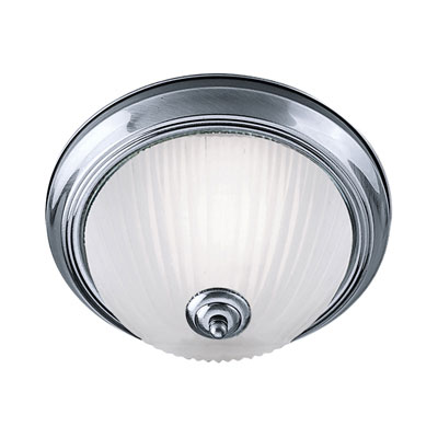 Satin Chrome Ceiling Lights | Diner Flush Satin Chrome